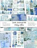 junkjournal【vintage Blue】 Junk Journal Kit Vintage Blue: Vintage Ephemera for Junk